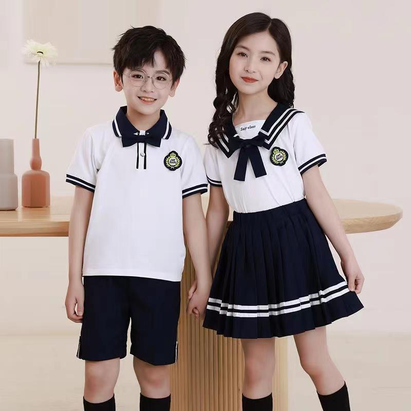 幼儿园园服夏款一年级班服大班毕业照六一表演服装小学生校服套装