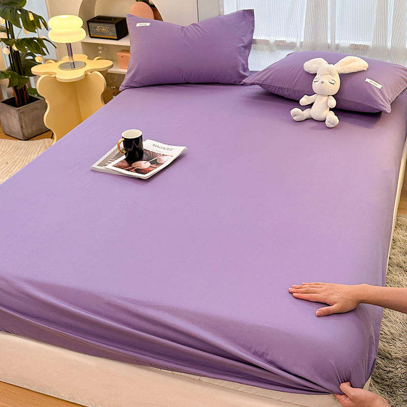 纯色纯棉床笠单件全棉床单1.5米床垫子保护套罩全包1.2床罩三件套