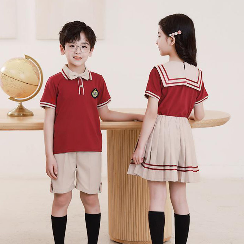 幼儿园园服夏款一年级班服大班毕业照六一表演服装小学生校服套装