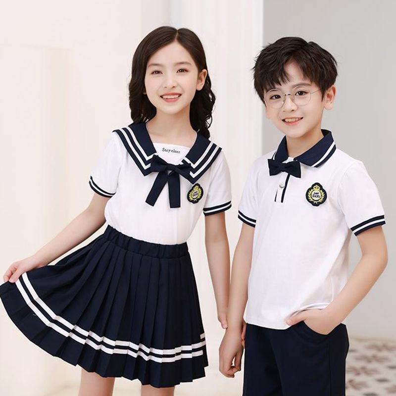 幼儿园园服夏款一年级班服大班毕业照六一表演服装小学生校服套装