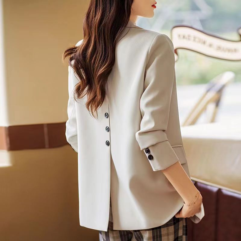 Deliqi blazer women's high-end 2023 spring new design small casual loose suit top
