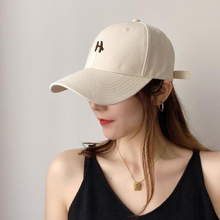 Hat women's 2023 new hard top sunshade baseball cap men's trendy Korean version of the face small big head cap peaked cap