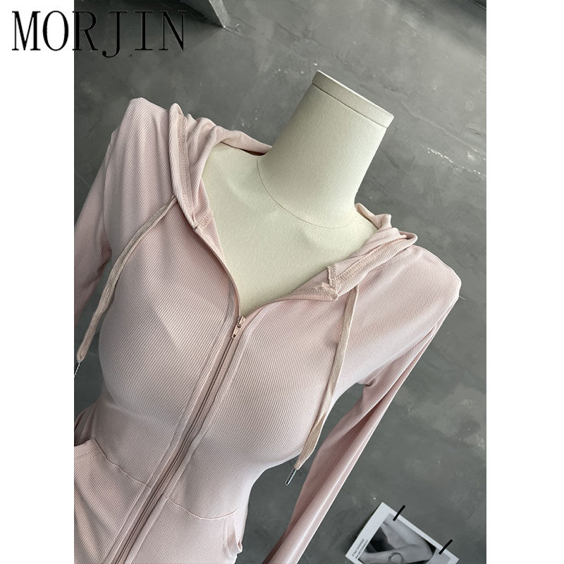 MORJIN hot girl pure desire wind hooded sunscreen jacket female summer thin section breathable self-cultivation slim short top