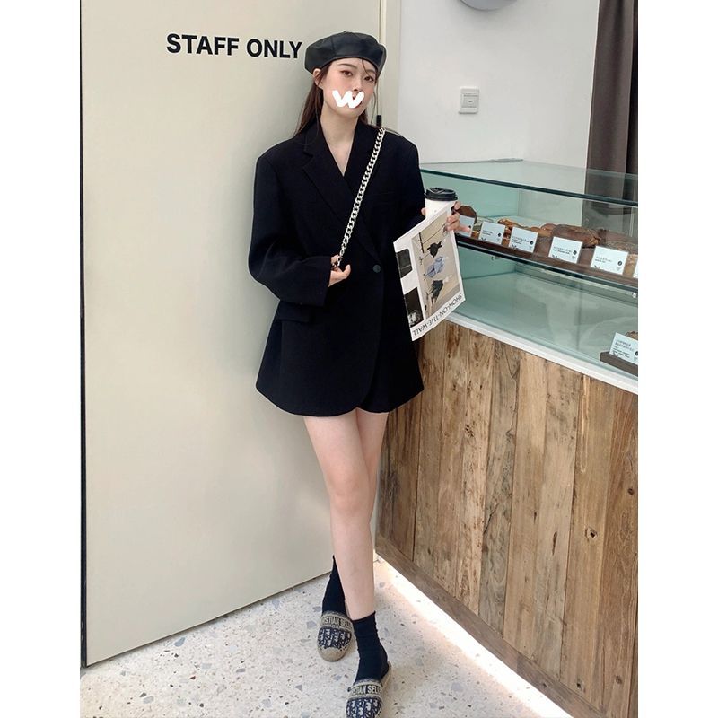 Black Street Small Suit Jacket Women's 2023 Spring and Autumn New Korean Version Internet Celebrity Temperament Small Suit