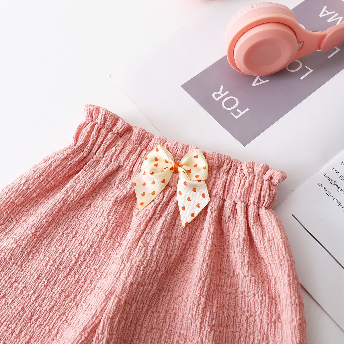 2023 new summer girls' suit thin section foreign style girl's suit princess style super cute nine-point pants two-piece set