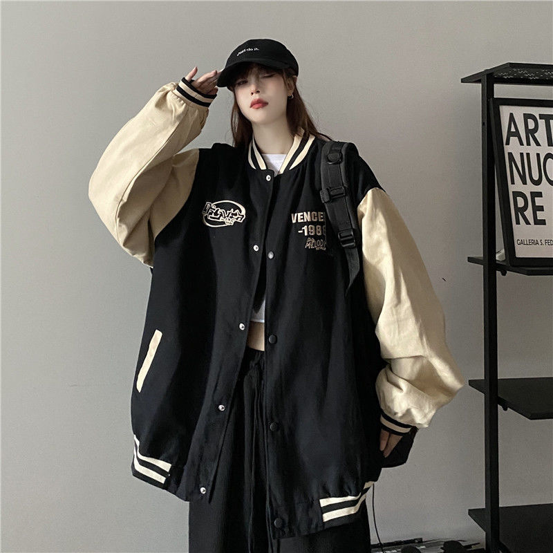American Style Hooded Zipper Jacket Spring Autumn New Loose Korean Version Student Versatile Cardigan Coat For Women_voghion.com