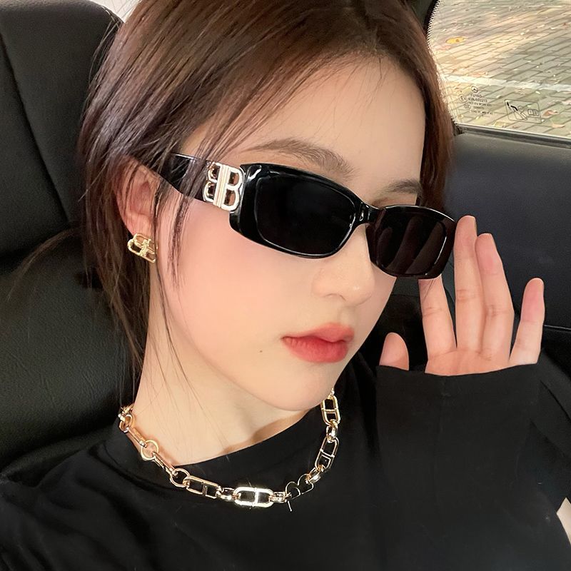 Bungee Retro Small Frame Sunglasses Ins Net Red Style Street Shooting Concave Shape Polarized Anti-ultraviolet Sunglasses Trendy for Men and Women