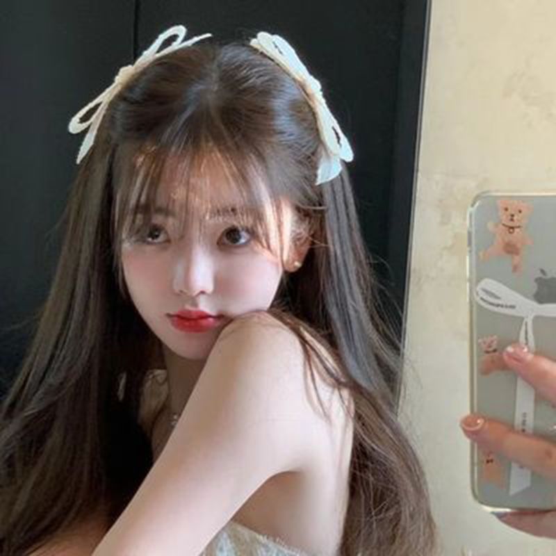 Super fairy bow headdress 2023 new hairpin female side bangs clip fairy back head hair accessory French style