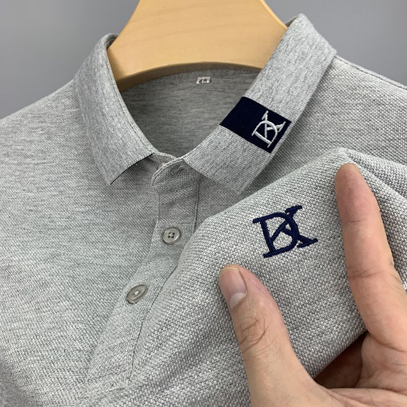 夏季男士短袖T恤刺繡翻領POLO衫休閒商務大碼保羅百搭半袖上衣男