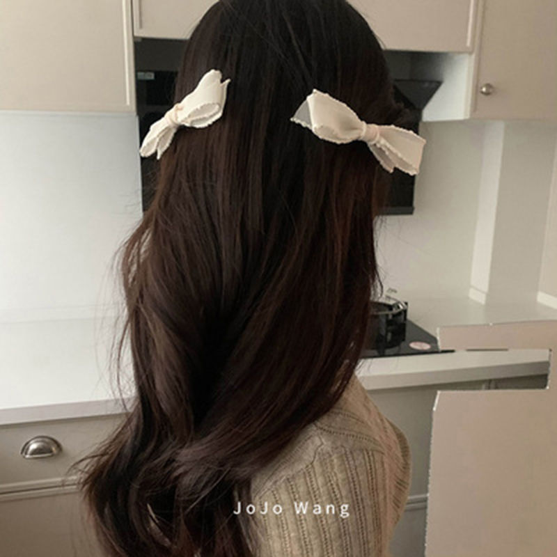 Super fairy bow headdress  new hairpin female side bangs clip fairy back head hair accessory French style