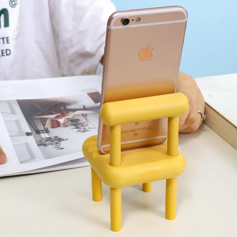 桌面收纳凳新款塑料手机置物架可调节椅追剧板凳手机底座手机支架