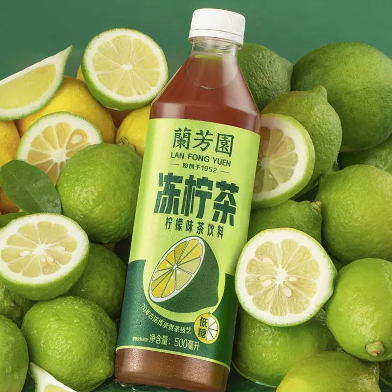 兰芳园冻柠茶港式柠檬茶瓶装0脂肪鸭屎香柠檬茶饮料夏季饮品 图片 2