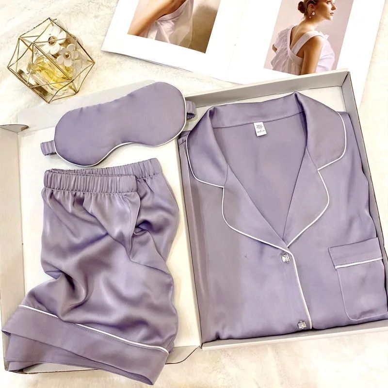 Pajamas high-end women's ice silk spring and autumn short-sleeved 2023 new simple high-end summer thin silk home clothes