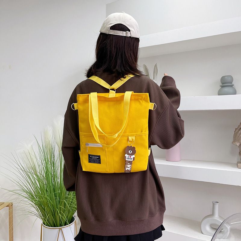 新款大容量多用帆布包女初中生小学生儿童斜跨书包韩版单肩手提袋