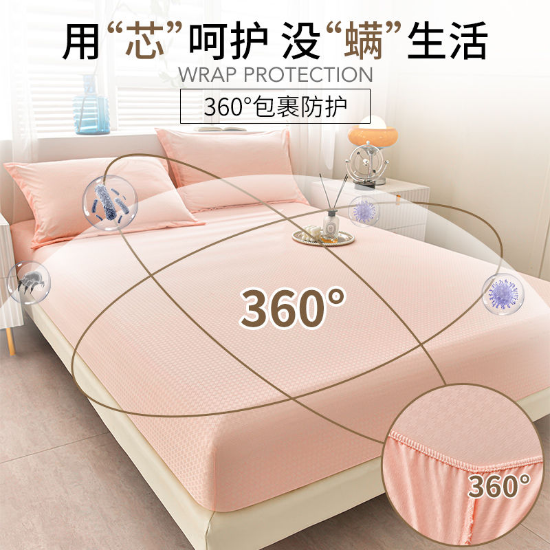 A类床笠单件水洗棉新款席梦思床垫保护罩防尘床单床罩三件套