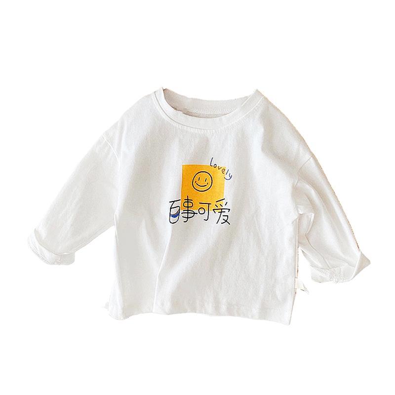 100% cotton boys and girls cartoon spring and autumn tops 2023 summer new loose baby long-sleeved shirts