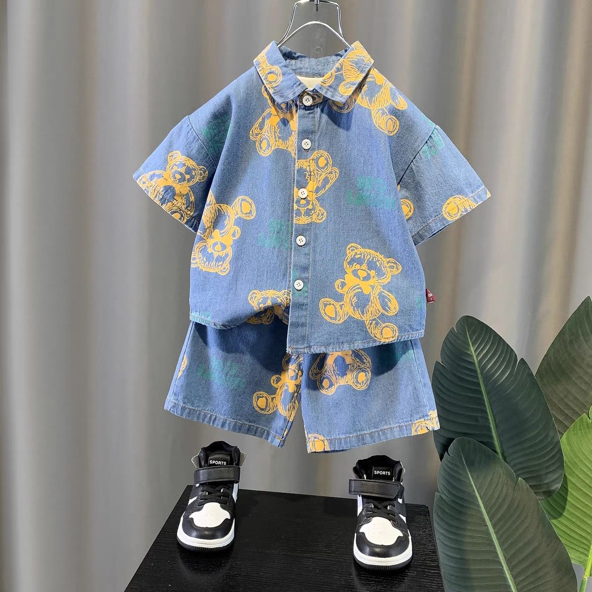 男童夏季套裝男寶寶洋氣夏天男孩衣服薄款兒童夏裝短袖牛仔兩件套