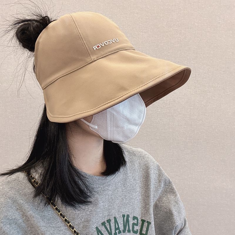 Fisherman hat women's summer new Korean version all-match slimming anti-ultraviolet sunshade fashion double-sided wide-brimmed sunscreen hat
