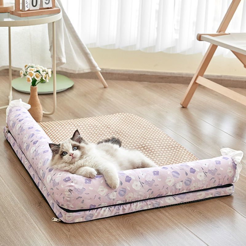 猫窝夏季凉窝四季通用可拆洗猫床凉席狗窝夏天睡垫子宠物猫咪用品