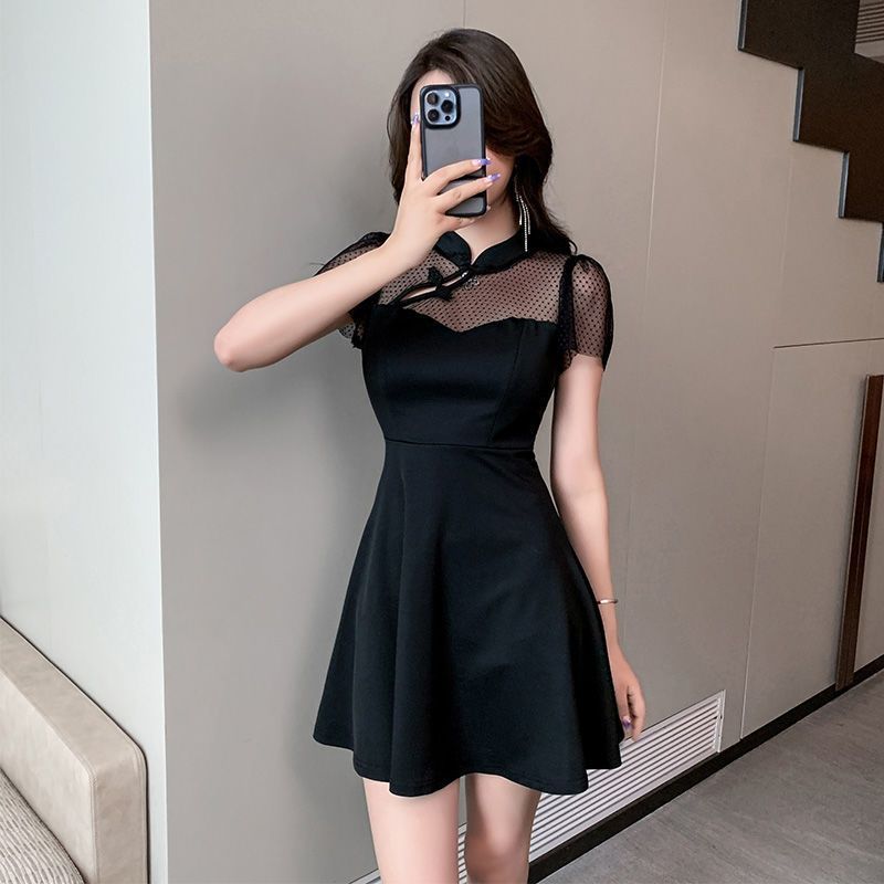 Nightclub women's clothing sexy nightclub dress cover belly slimming a-line skirt improved cheongsam night work clothes