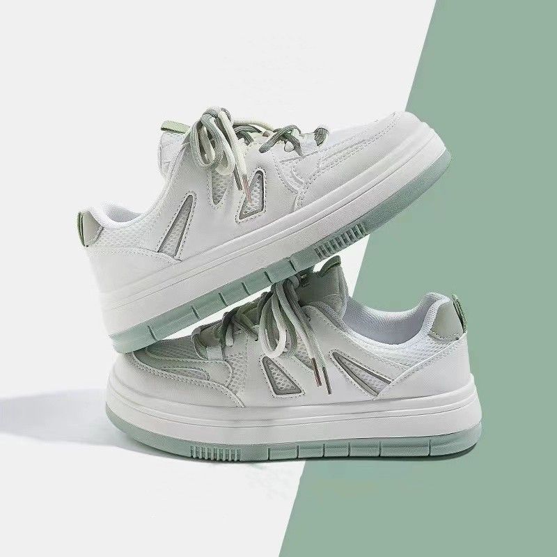 High-end Hong Kong style mesh surface casual shoes  spring new small white shoes female students niche trendy shoes board shoes