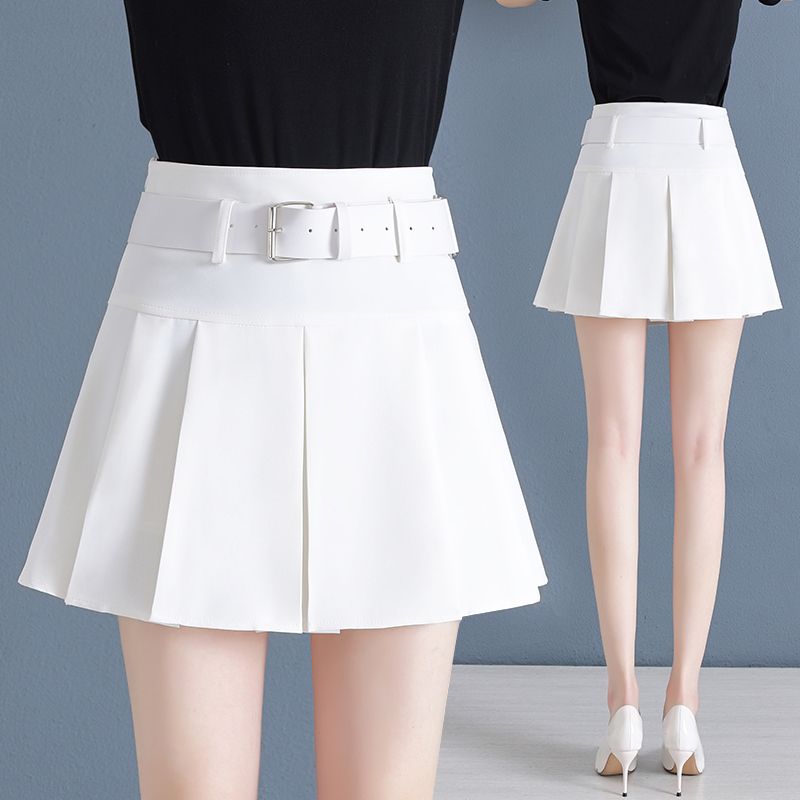 Suit skirt women's pleated skirt 2023 summer new high waist slimming all-match drape niche a-line short umbrella skirt