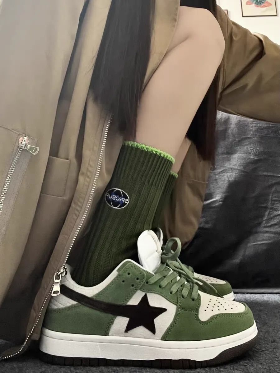 鞋子ins百搭女潮鞋新款橄欖原創牛油果復古板鞋ins小眾運動休閒鞋