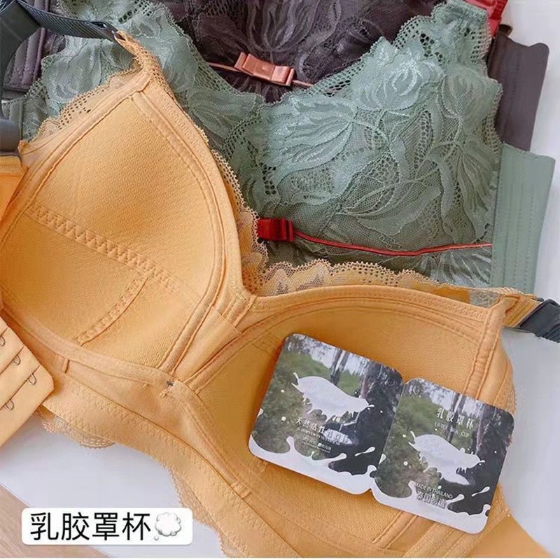 Beauty salon high-end adjustment type non-sponge oversized bra with side milk anti-sagging big breasts showing small no steel ring underwear