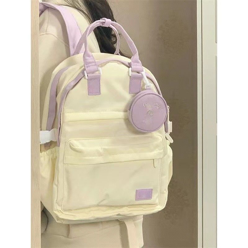 Class shoulder bag female  new multi-compartment computer bag lightweight large-capacity student schoolbag...
