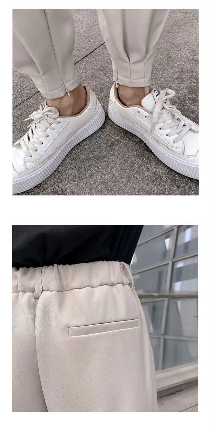 Spring autumn men's summer thin casual western trendy and handsome slim fit cropped pants, Harlan leggings_voghion.com