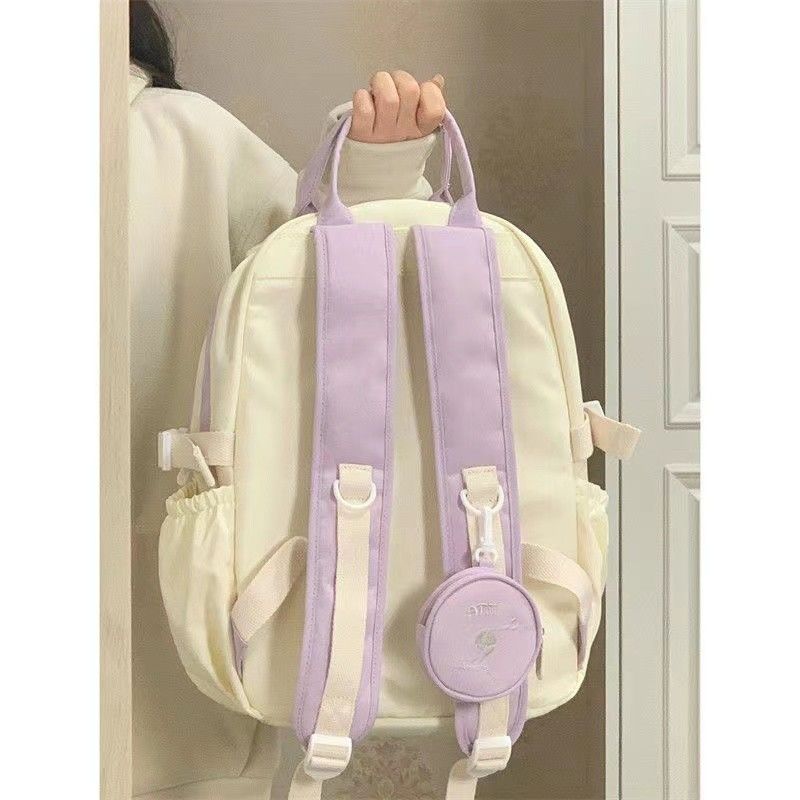 Class shoulder bag female  new multi-compartment computer bag lightweight large-capacity student schoolbag...