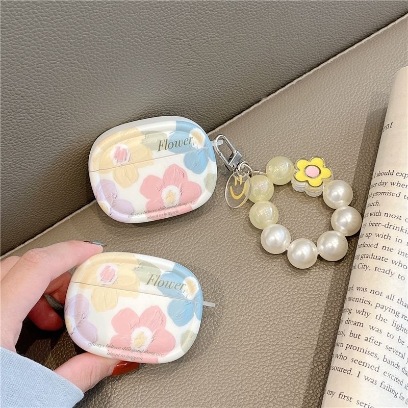 Suitable for Apple airpods 1/2 generation protective cover colorful flower hanging chain airpods3 Bluetooth headset Pro2 female