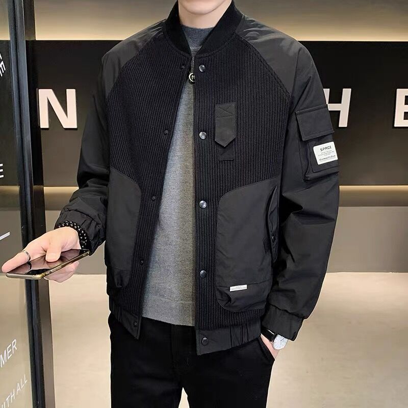 外套男春秋季2023年新款潮流帥氣休閒夾克男春裝棒球領上衣服潮牌