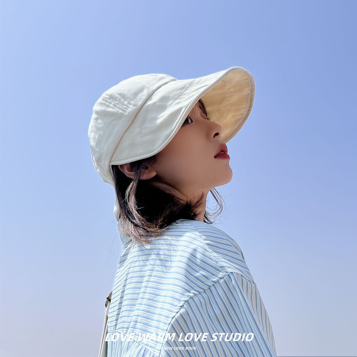 Japanese sweet bowknot sun hat women's summer sunshade thin section anti-ultraviolet peaked cap all-match sun hat
