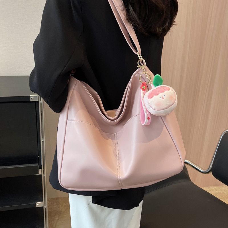 爆款單肩托特包上課通勤包大容量包女2023新款有拉鏈可調節斜挎包
