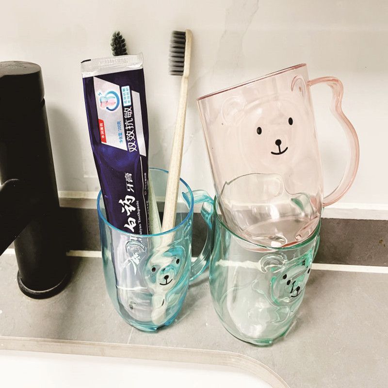 可爱透明漱口杯子家用女牙具杯刷牙洗漱杯塑料宿舍牙缸情侣牙刷杯