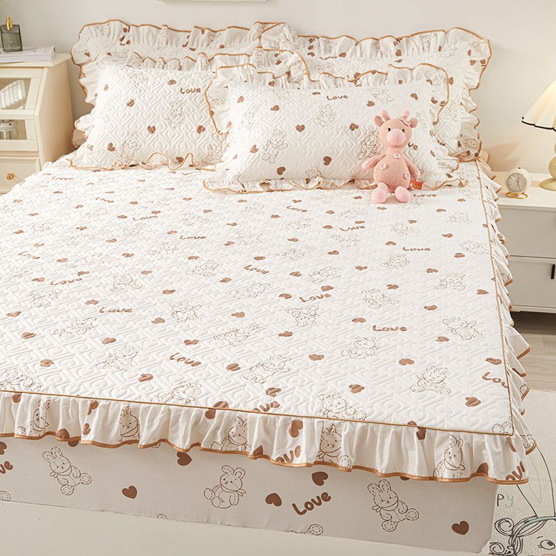 高档全棉床笠单件100%纯棉全包防滑床罩床套罩床垫保护罩1.8米2米
