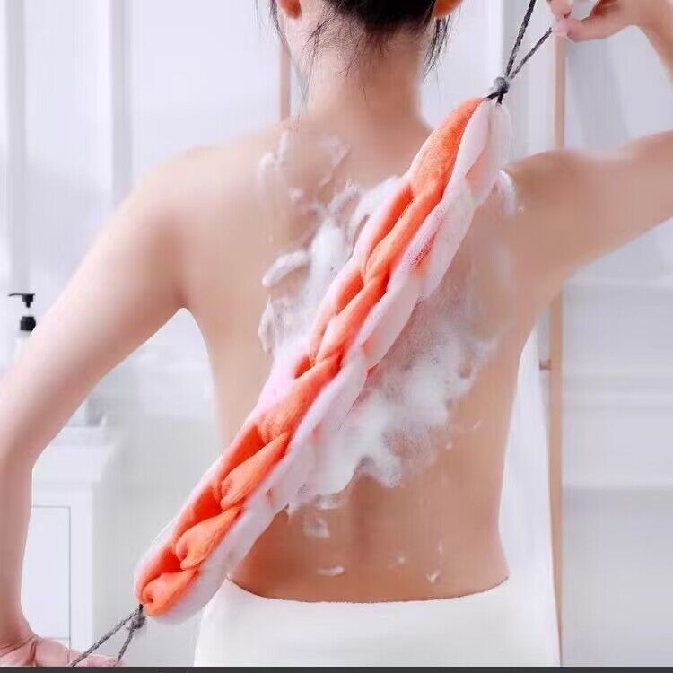 超大号浴花球搓澡巾两用沐浴条长条儿童洗澡神器不散成人耐用搓背