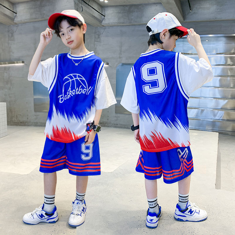 男童篮球服夏季套装中大童9号速干球衣儿童学生运动训练9时尚球衣