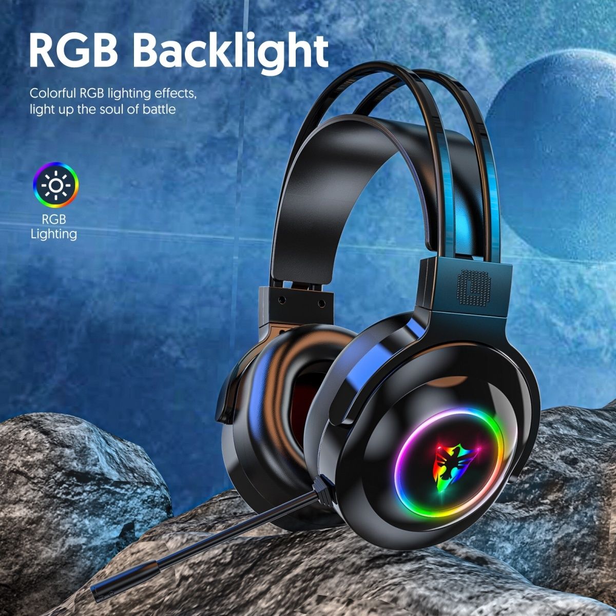 Cuffie da gioco USB con microfono, illuminazione RGB, 7.1, montate sulla testa, computer digitale_voghion.com