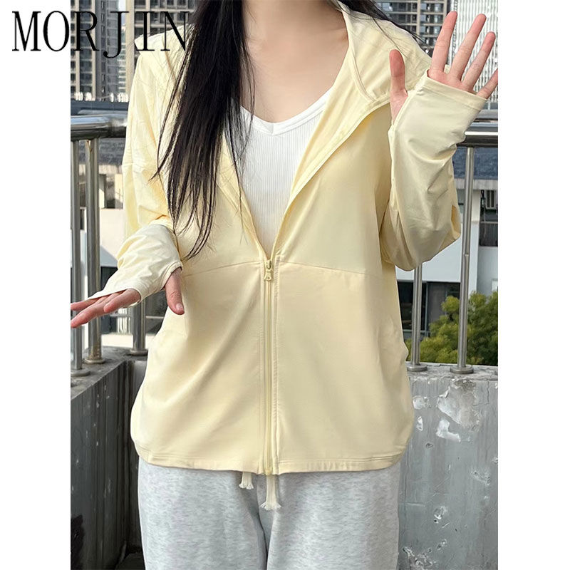 MORJIN Japanese beige sun protection clothing women's outerwear summer ins style outdoor sports light and breathable loose jacket