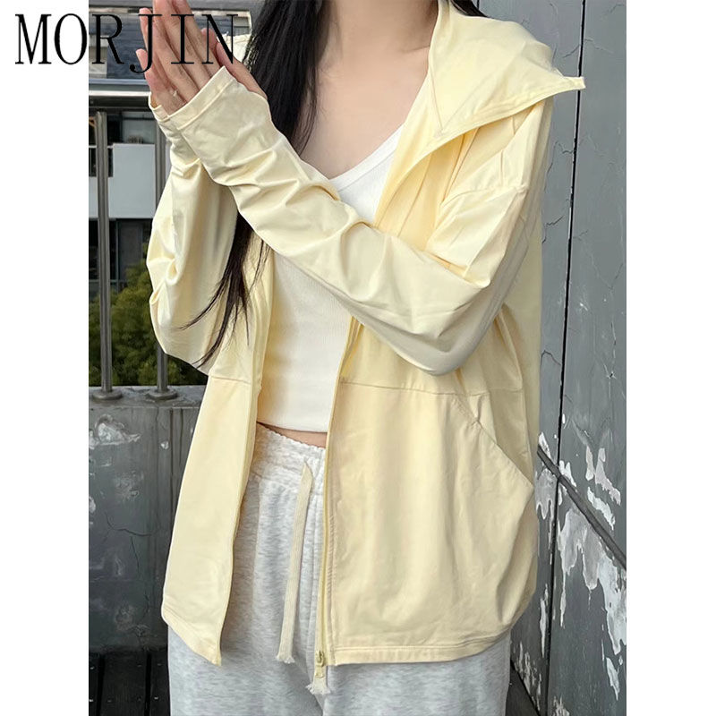 MORJIN Japanese beige sun protection clothing women's outerwear summer ins style outdoor sports light and breathable loose jacket