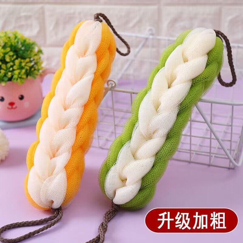 超大号浴花球搓澡巾两用沐浴条长条儿童洗澡神器不散成人耐用搓背