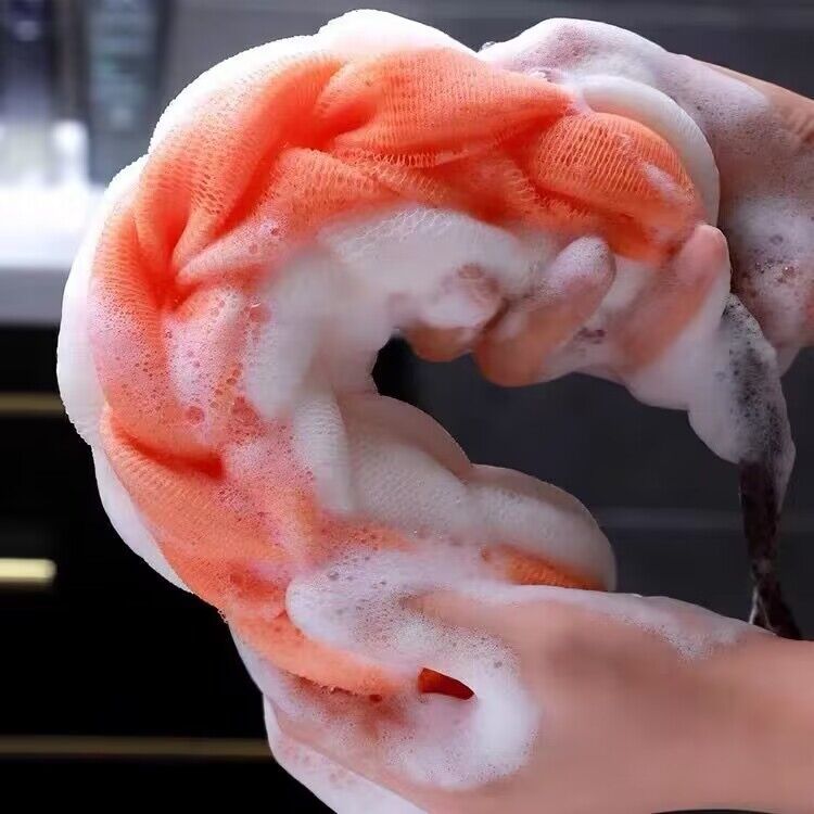 超大号浴花球搓澡巾两用沐浴条长条儿童洗澡神器不散成人耐用搓背