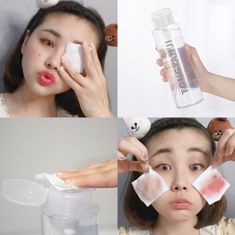 童顏紀卸妝水眼唇臉三合一深層清潔卸妝液乳學生按壓瓶女卸妝油膏
