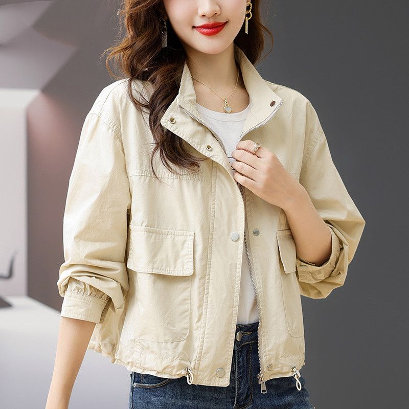 Women's new coat work style  small style foreign style fashionable casual double layer high-end short coat