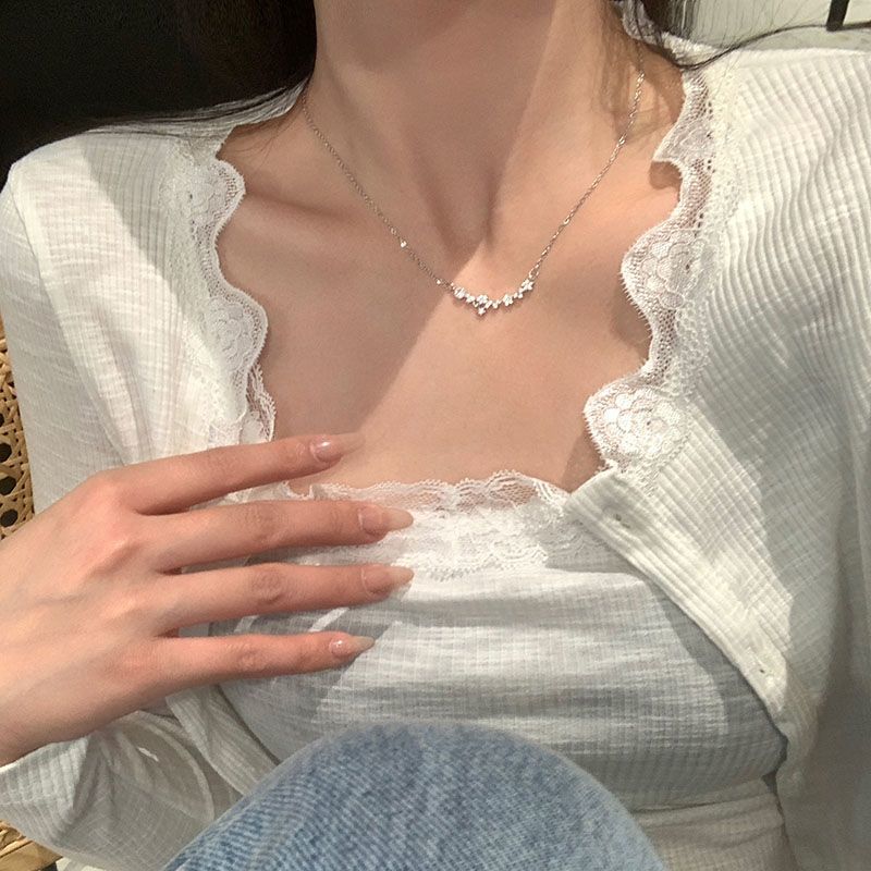 精緻鋯石星星項鍊女輕奢小眾設計高級感鎖骨鏈ins簡約冷淡風配飾
