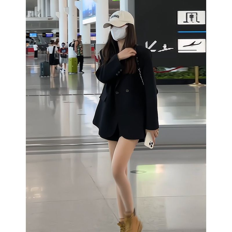 Black Street Small Suit Jacket Women's 2023 Spring and Autumn New Korean Version Internet Celebrity Temperament Small Suit