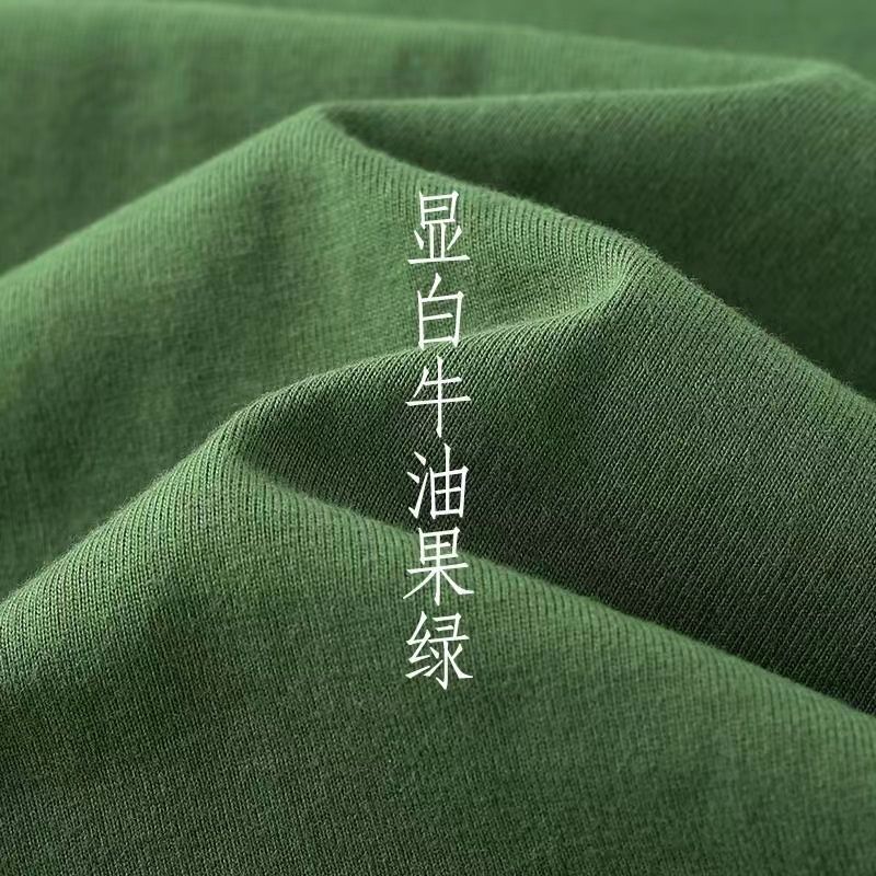 巨顯白の牛油果綠!重磅純棉美式正肩t恤短袖 甜辣復古ins風內搭