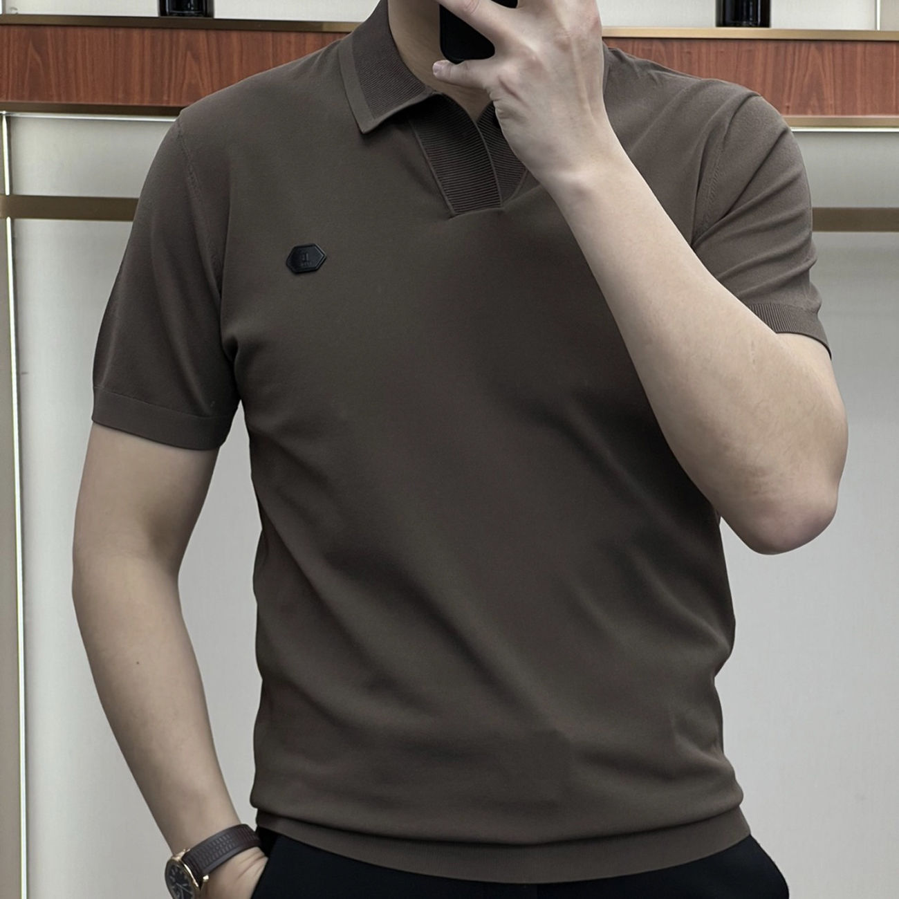 夏季新款歐貨男士polo衫韓版潮流百搭簡約高檔百搭男款氣質半袖
